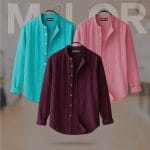 Band Collar Premium Shirt - 3 Pcs Combo