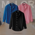 Band Collar Premium Shirt - 3 Pcs Combo