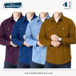 4 Pcs Combo Premium Double Pocket Shirt
